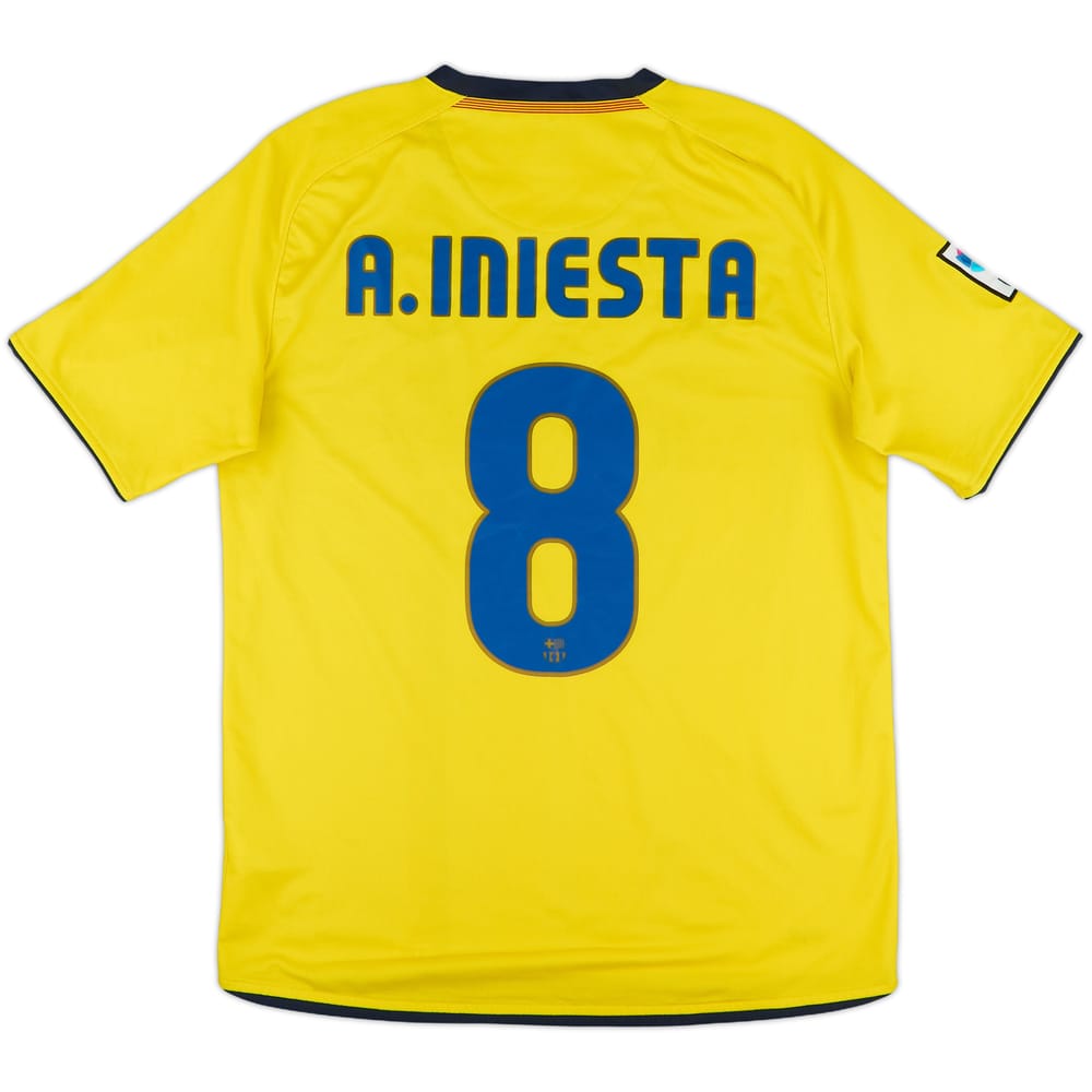 2008-10 Barcelona Away Shirt A.Iniesta #8 - 8/10 - (M)