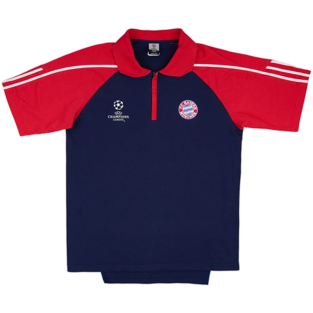 2002-03 Bayern Munich adidas CL 1/4 Zip Polo Shirt - 8/10 - (M)