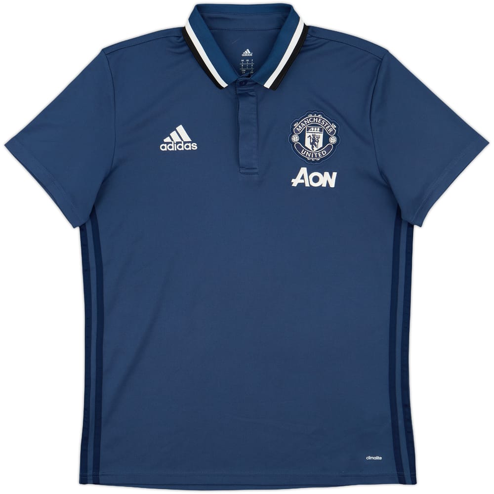 2016-17 Manchester United adidas Polo Shirt - 9/10 - (L)