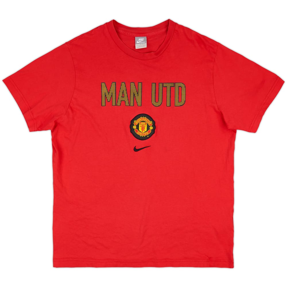 2009-10 Manchester United Nike Cotton Tee - 8/10 - (XL)