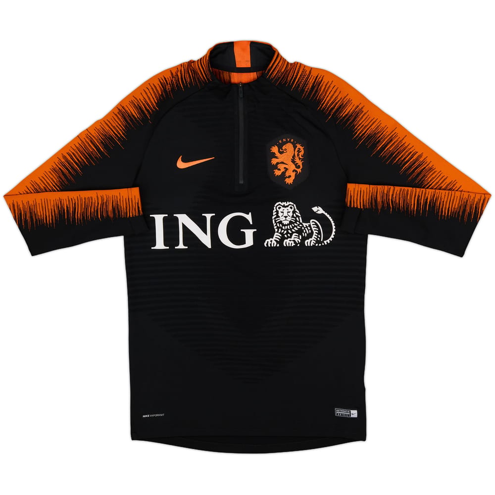 2018-19 Netherlands Nike Player Issue 1/4 Zip Drill Top - 8/10 - (S)