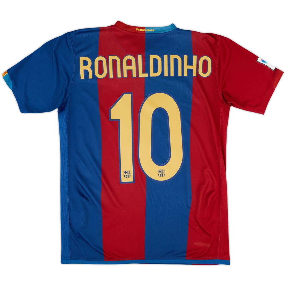 2006-07 Barcelona Home Shirt Ronaldinho #10 - 6/10 - (S)