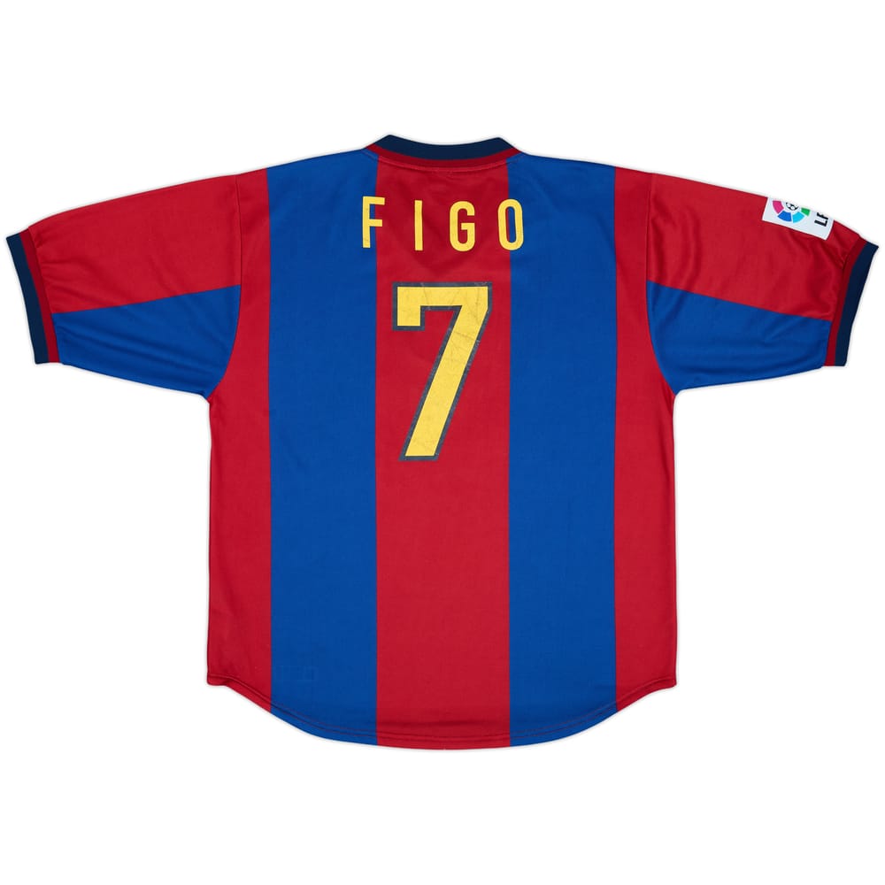 1998-00 Barcelona Home Shirt Figo #7 - 7/10 - (L)
