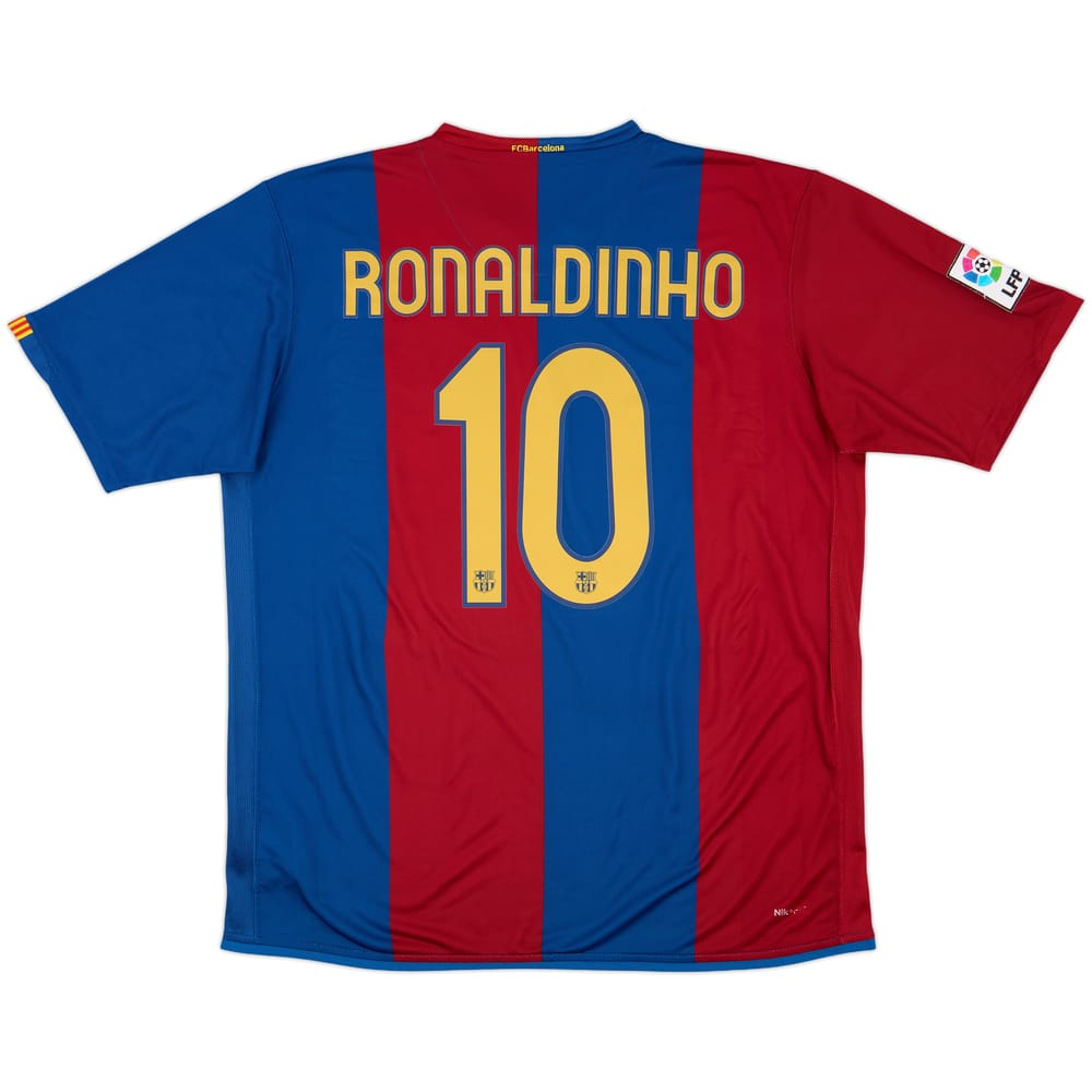 2006-07 Barcelona Home Shirt Ronaldinho #10 - 9/10 - (XL)