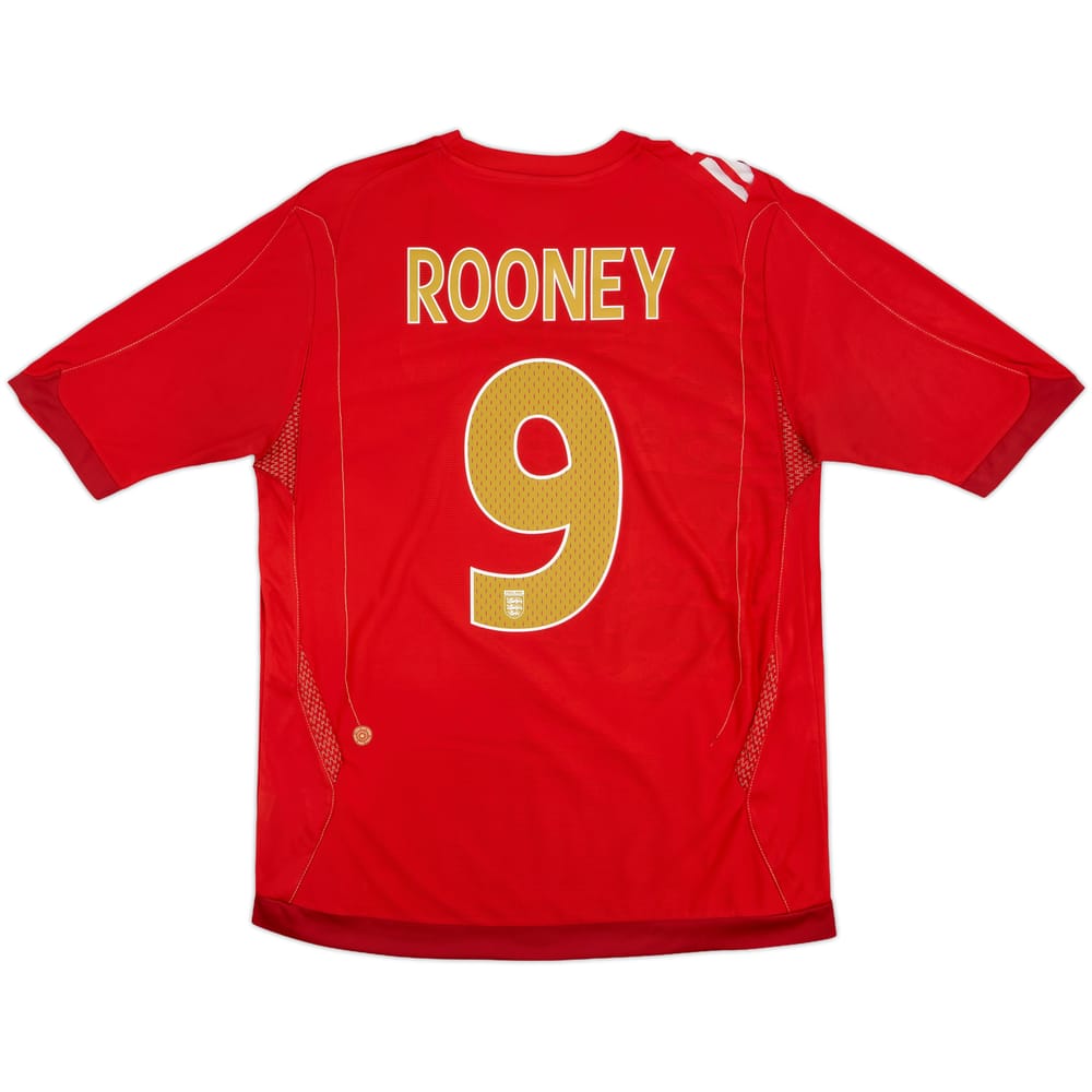 2006-08 England Away Shirt Rooney #9 - 6/10 - (L)