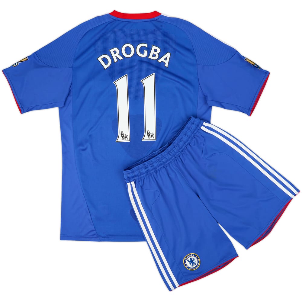 2010-11 Chelsea Home Shirt & Shorts Drogba #11 - 8/10 - (M)