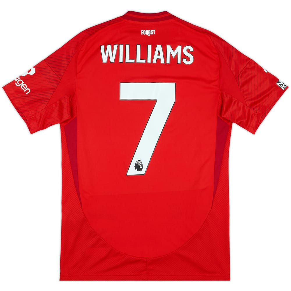 2024-25 Nottingham Forest Match Issue Home Shirt Williams #7