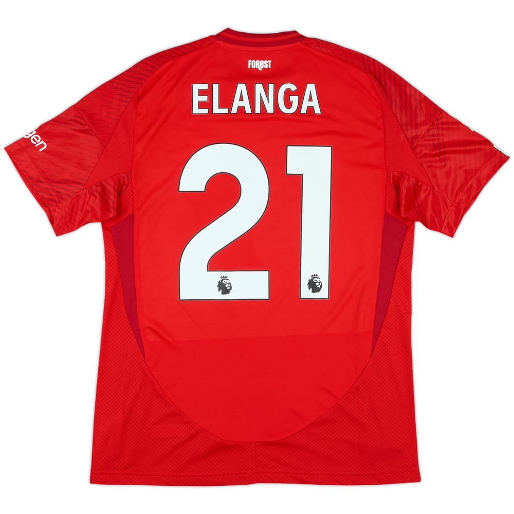 2024-25 Nottingham Forest Match Issue Home Shirt Elanga #21