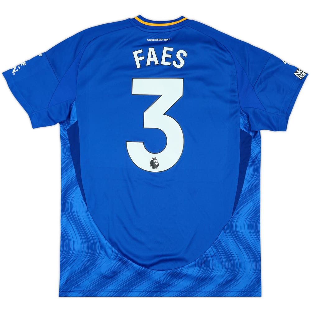 2024-25 Leicester Match Issue Home Shirt Faes #3
