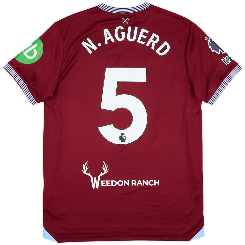 2025-26 West Ham Match Issue Home Shirt N.Aguerd #5