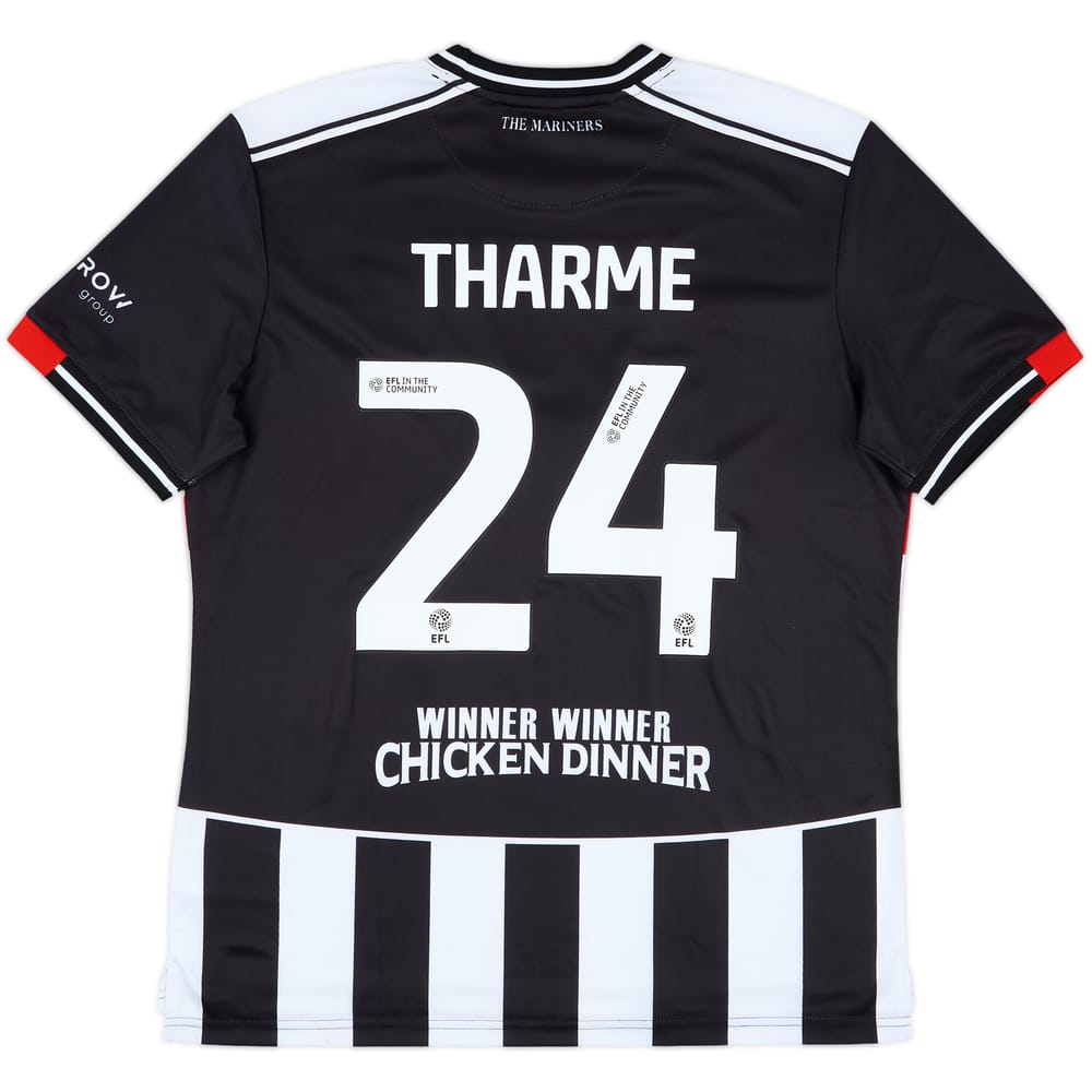 2025-26 Grimsby Town Player Issue Carabao Cup Home Shirt Tharme #24 - 9/10 - (XL)