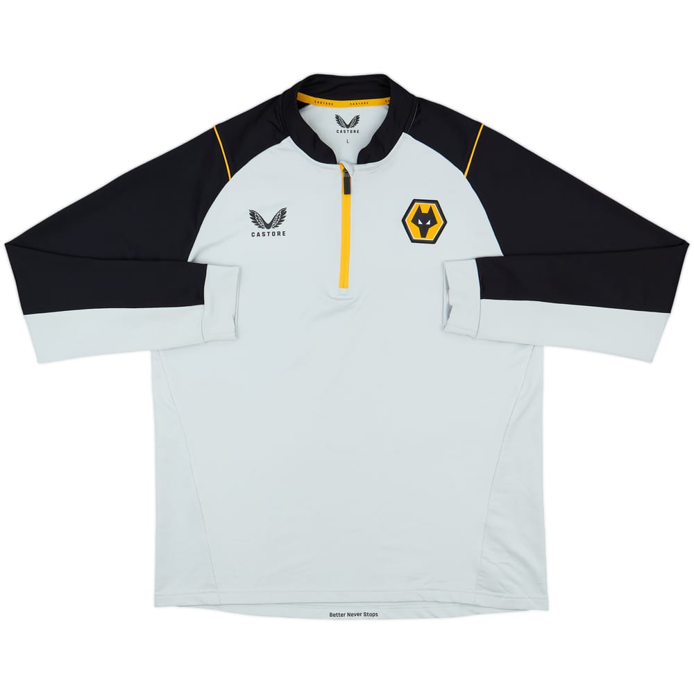 2022-23 Wolves Castore 1/4 Zip Training Top - 9/10 - (L)