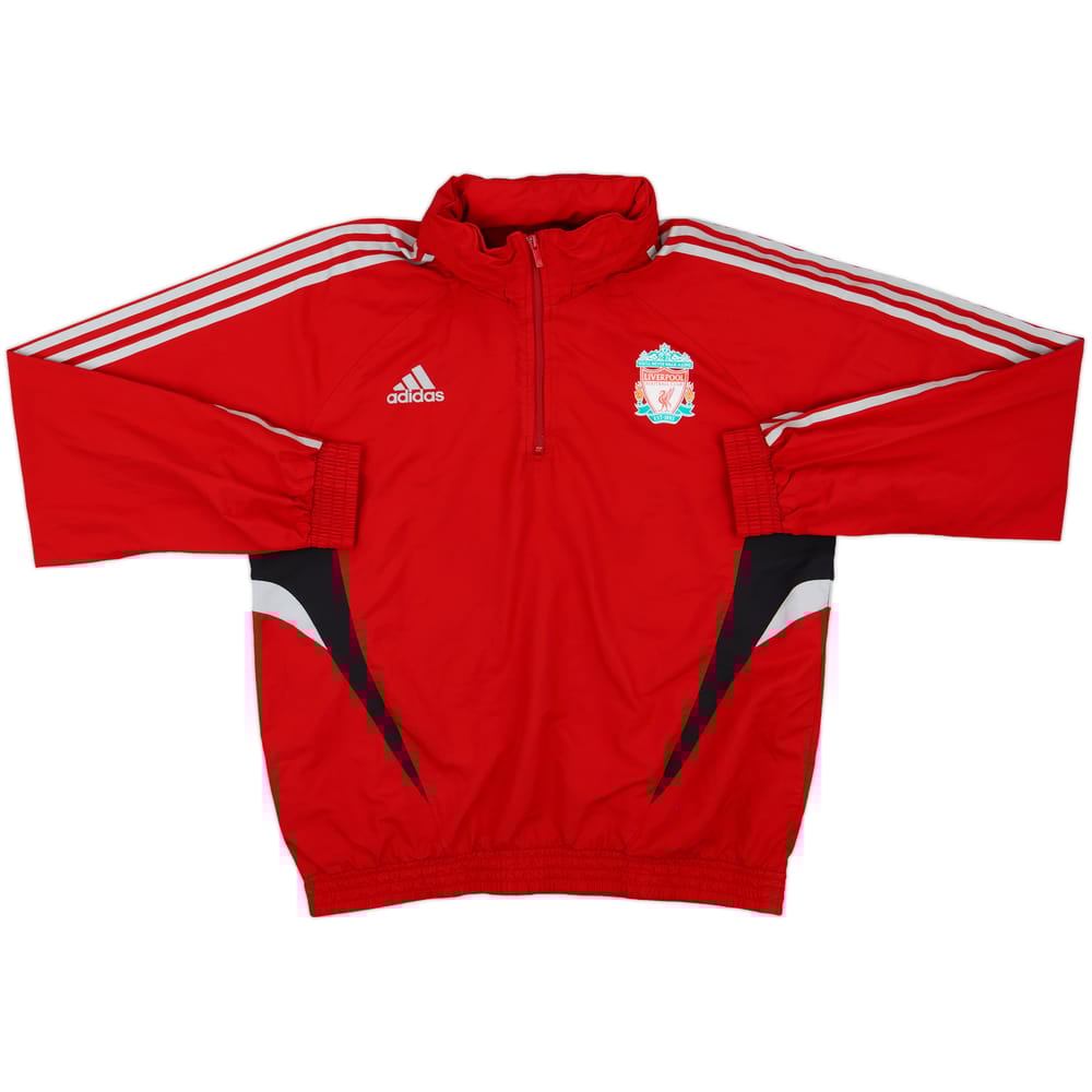 2008-09 Liverpool adidas 1/4 Zip Hooded Track Top - 8/10 - (L/XL)