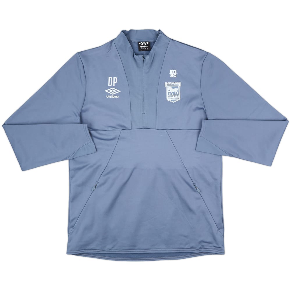 2018-19 Ipswich Umbro Staff Issue 1/4 Zip Drill Top DP - 5/10 - (L)