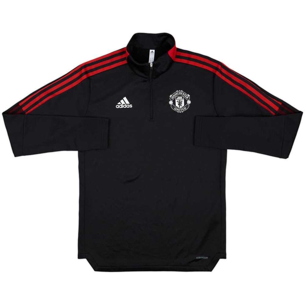 2021-22 Manchester United adidas 1/4 Drill Top - 9/10 - (M)