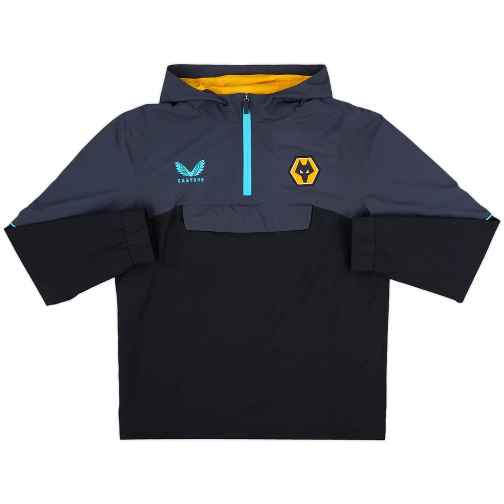 2021-22 Wolves Castore 1/4 Zip Hooded Rain Jacket - 10/10 - (M)