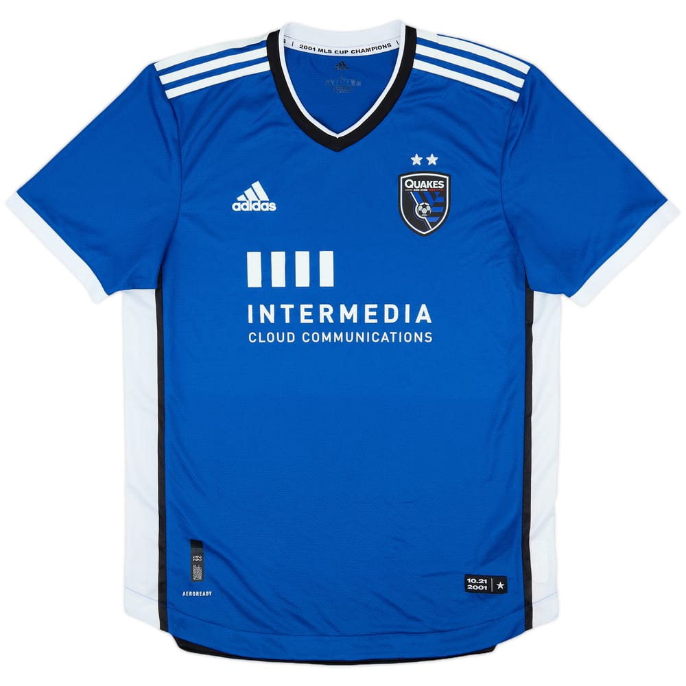 2021-22 San Jose Earthquakes Authentic Home Shirt - 8/10 - (L)