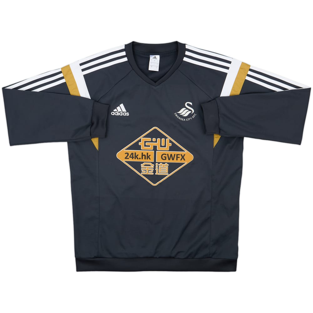 2014-15 Swansea City adidas Sweat Top - 9/10 - (L)
