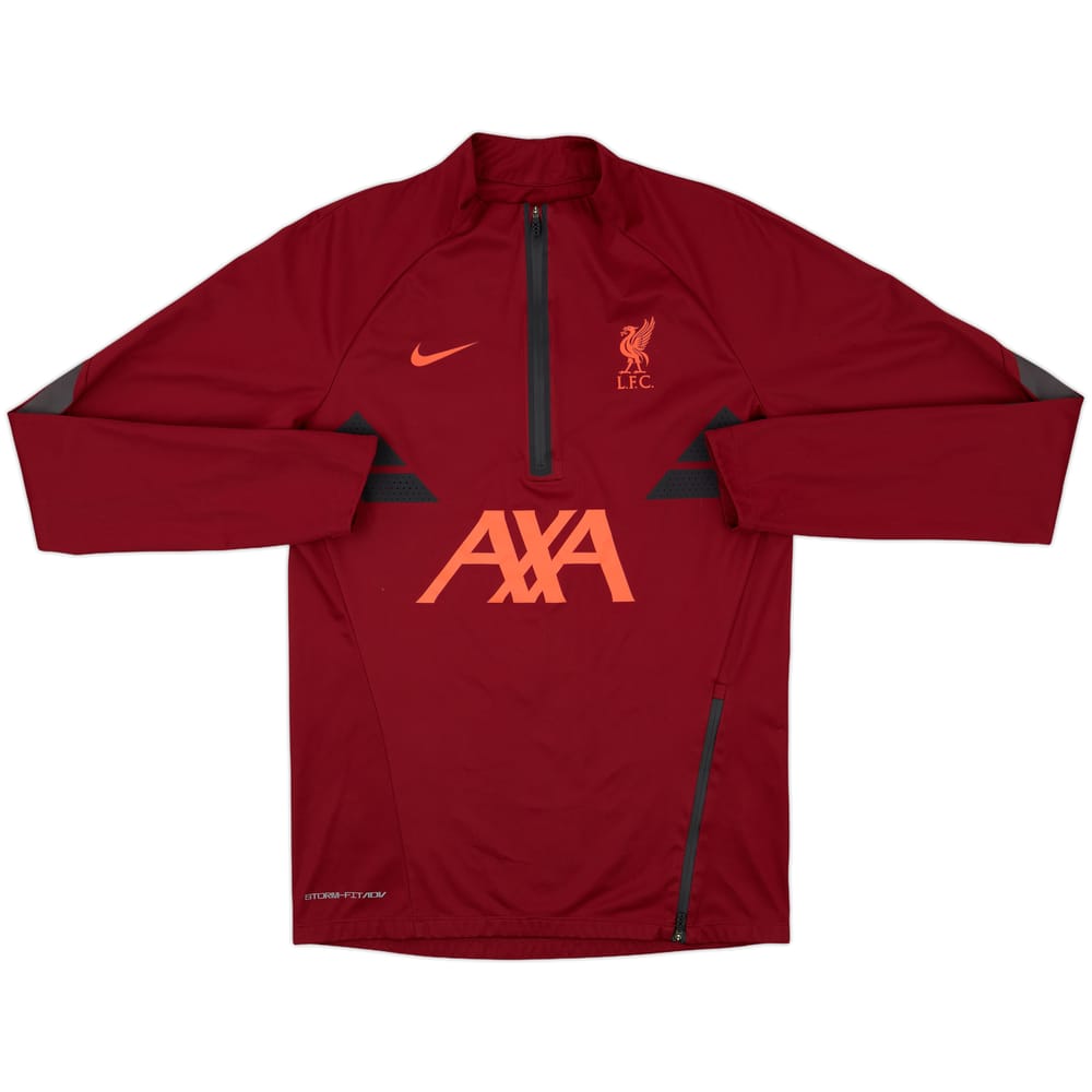 2021-22 Liverpool Player Issue Nike 1/4 Zip Training Top - 5/10 - (S)