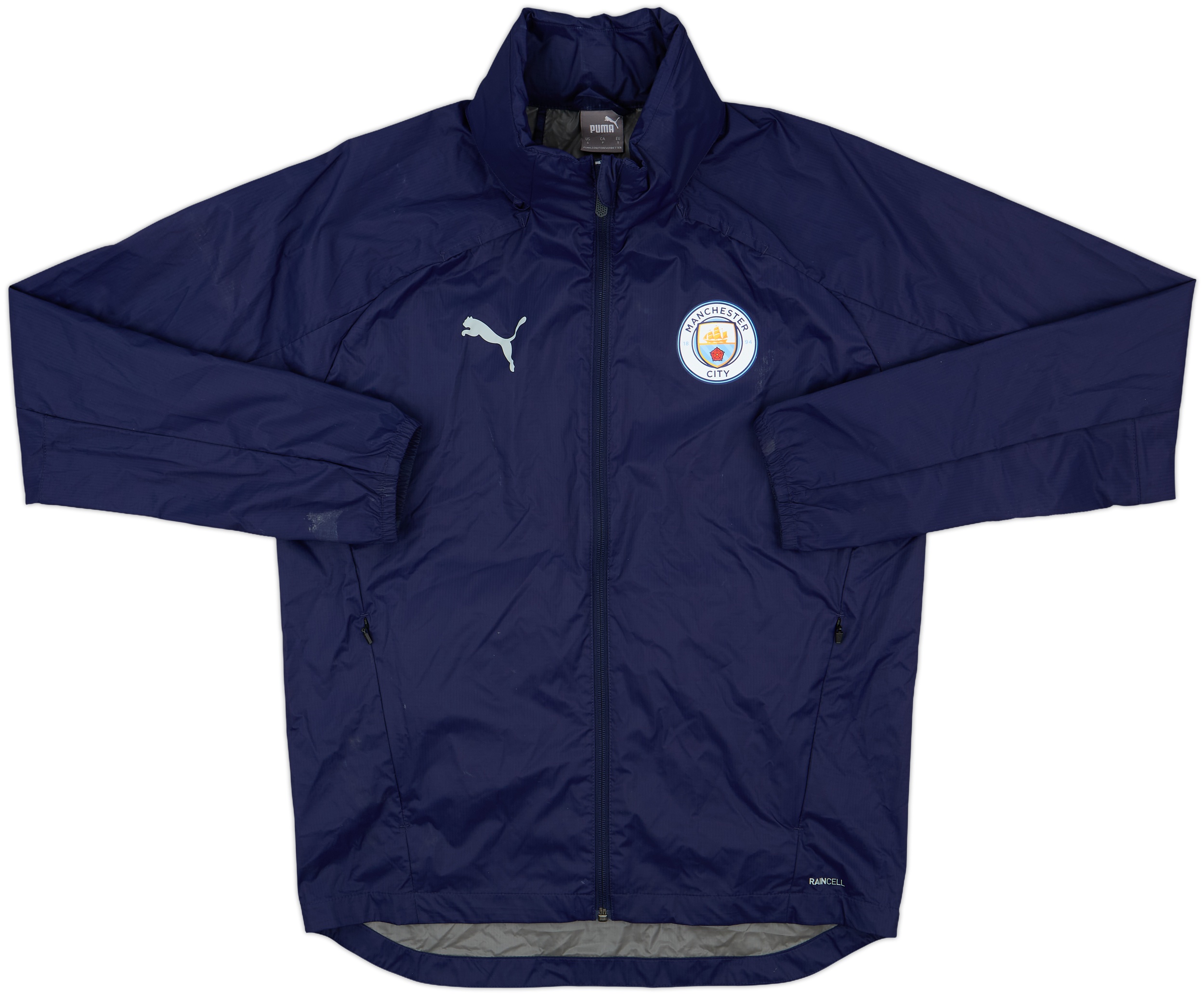 2021-22 Manchester City Puma Hooded Rain Coat - 9/10 - (S)