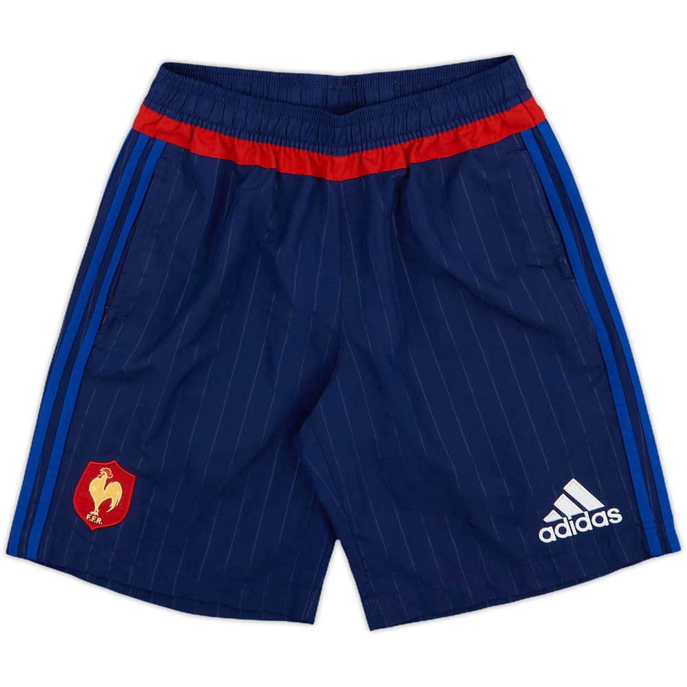 2015-16 France Rugby adidas Training Shorts - 9/10 - (S)