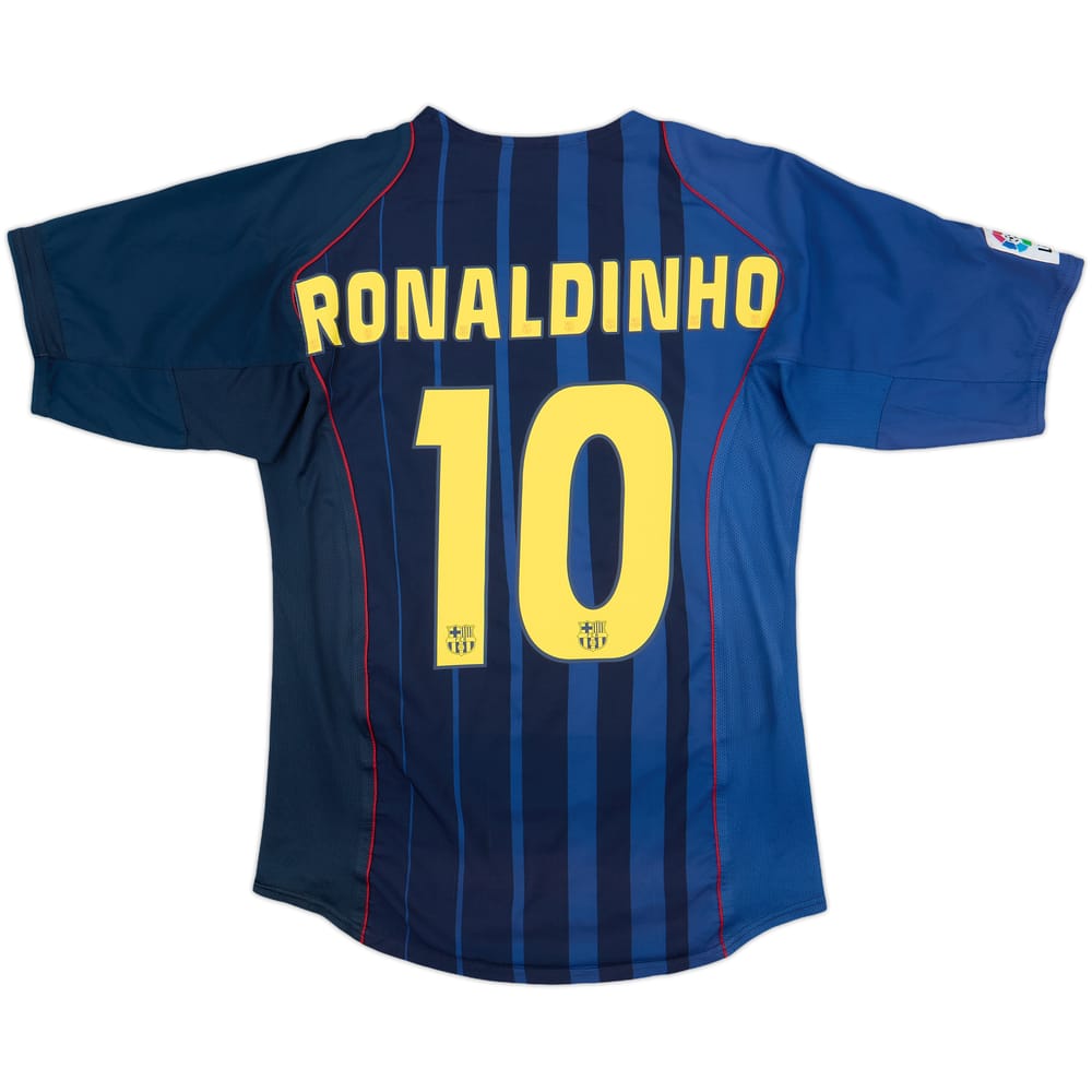 2004-05 Barcelona Away Shirt Ronaldinho #10 - 8/10 - (M)