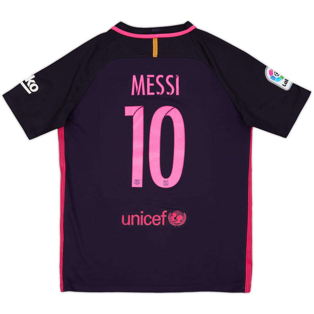 2016-17 Barcelona Away Shirt Messi #10 - 6/10 - (XL.Boys)