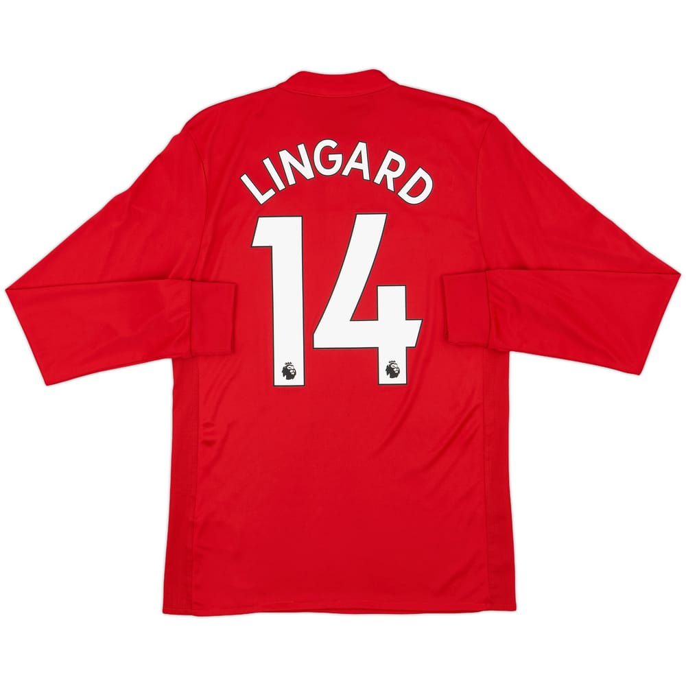 2017-18 Manchester United Home L/S Shirt Lingard #14 - 10/10 - (S)