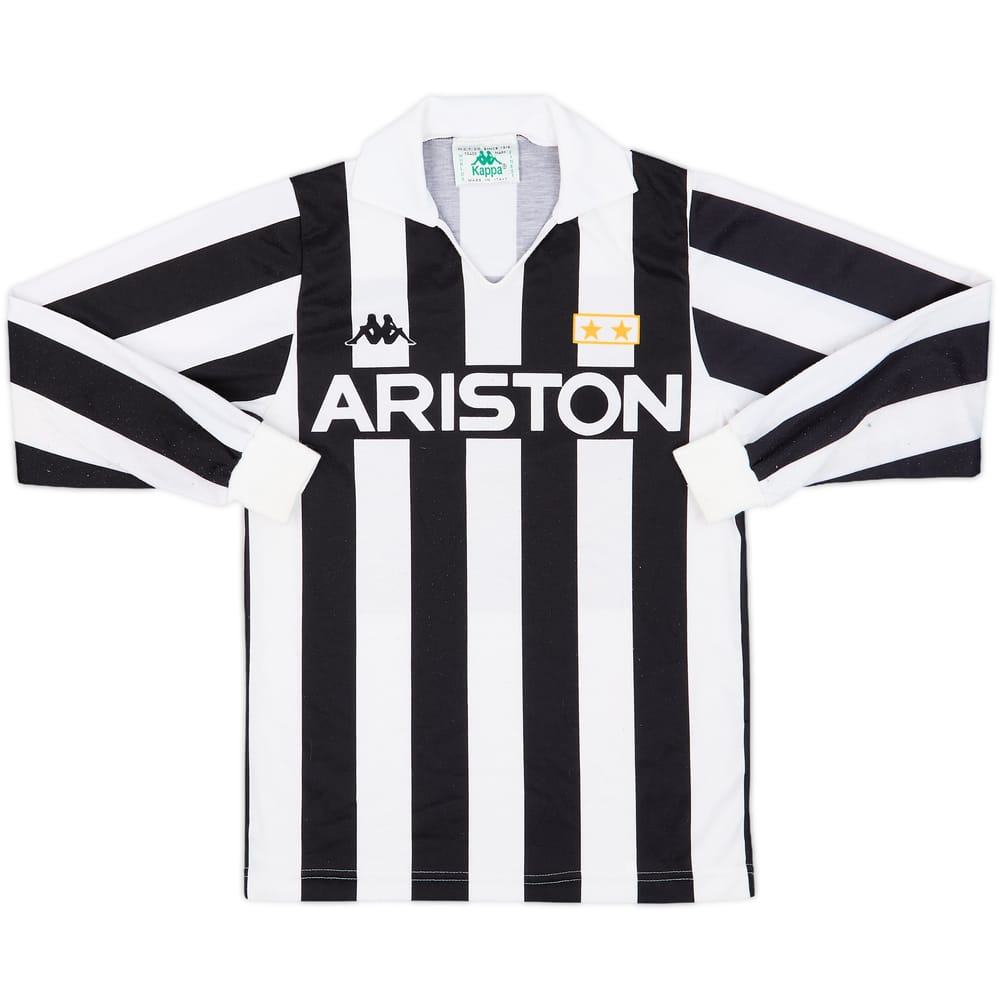 1988-89 Juventus Basic Home L/S Shirt - 6/10 - (S.Boys)