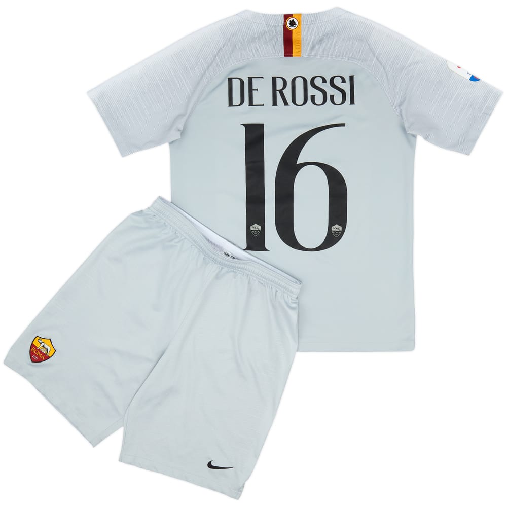 2018-19 Roma Away Shirt and Shorts De Rossi #16 - 9/10 - (XL.Boys)