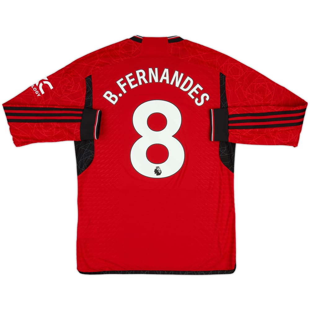 2023-24 Manchester United Authentic Home L/S Shirt B.Fernandes #8 - 10/10 - (L)