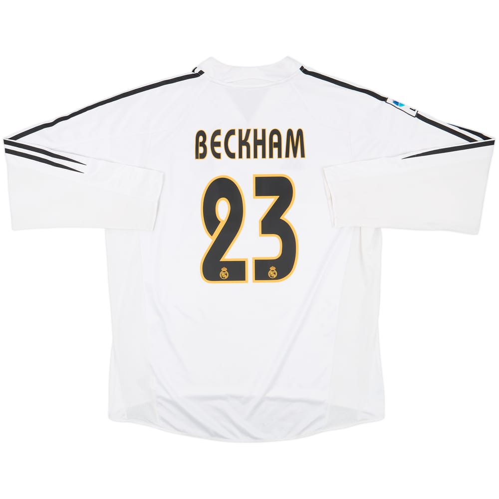 2004-05 Real Madrid Home Shirt Beckham #23 - 8/10 - (XL)