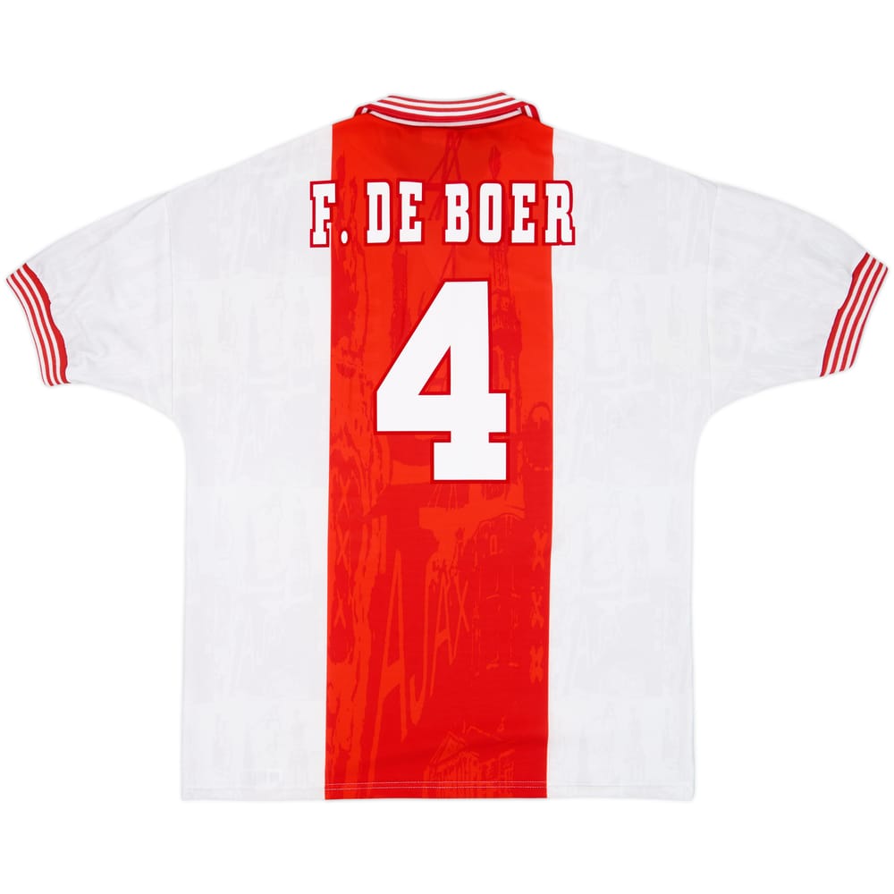 1996-97 Ajax Home Shirt F.DeBoer #4 - 8/10 - (XL)