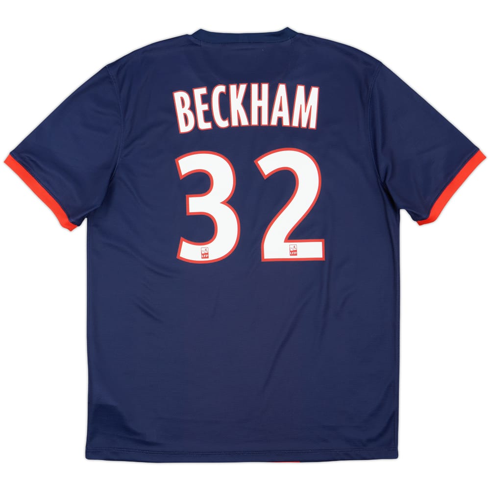 2013-14 Paris Saint-Germain Home Shirt Beckham #32 - 9/10 - (L)