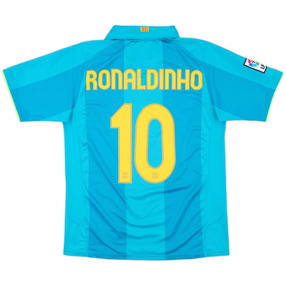 2007-09 Barcelona Away Shirt Ronaldinho #10 - 9/10 - (M)