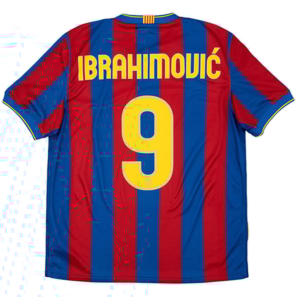 2009-10 Barcelona Home Shirt Ibrahimovic #9 - 9/10 - (M)