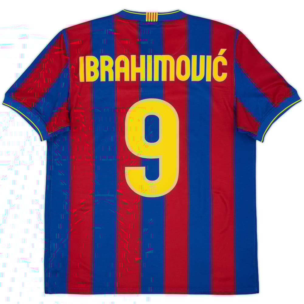 2009-10 Barcelona Home Shirt Ibrahimovic #9 - 7/10 - (M)