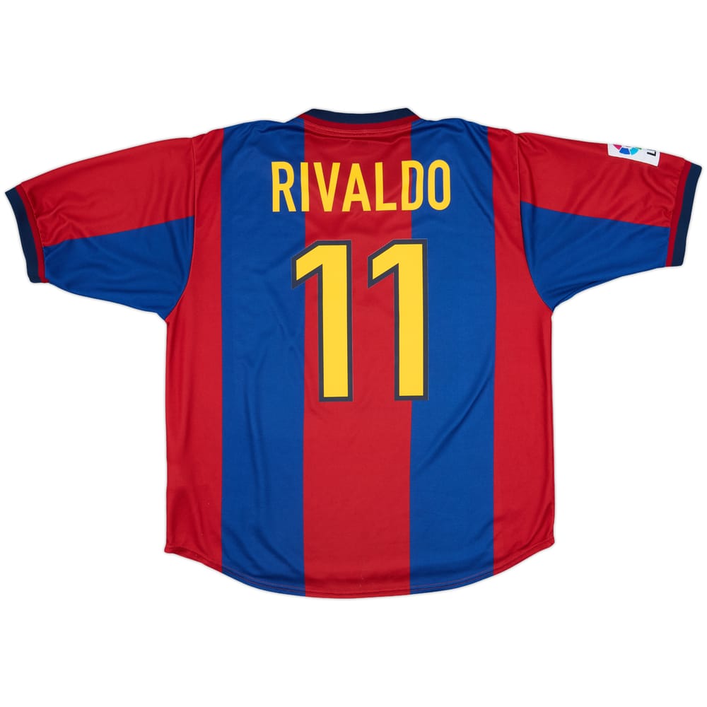 1998-00 Barcelona Home Shirt Rivaldo #11 - 9/10 - (XL)