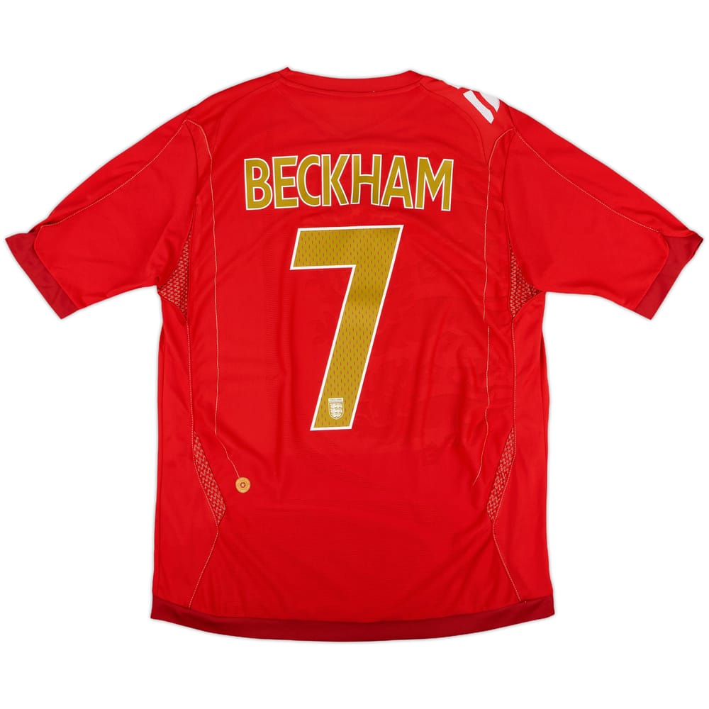 2006-08 England Away Shirt Beckham #7 - 7/10 - (M)