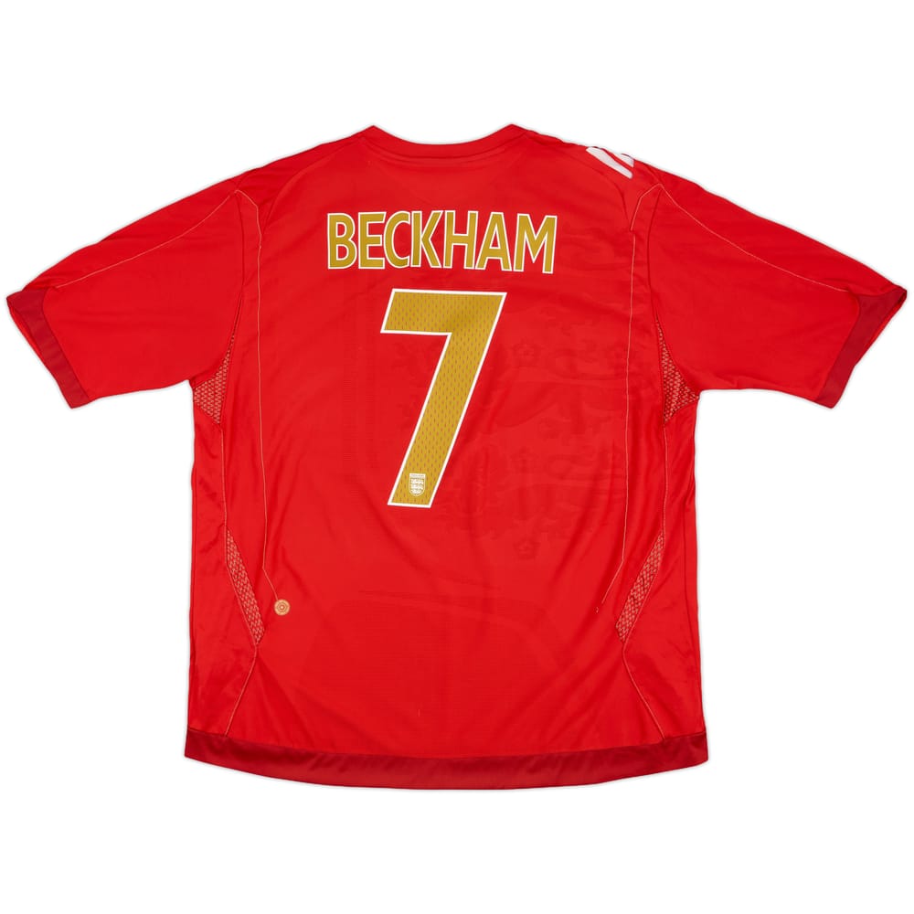 2006-08 England Away Shirt Beckham #7 - 6/10 - (XXL)