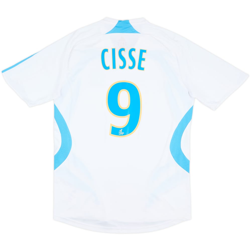 2007-08 Olympique Marseille Home Shirt Cisse #9 - 6/10 - (S)