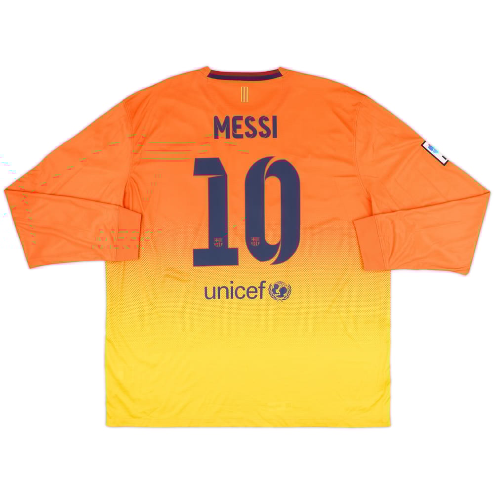 2012-13 Barcelona Away L/S Shirt Messi #10 (XXL)