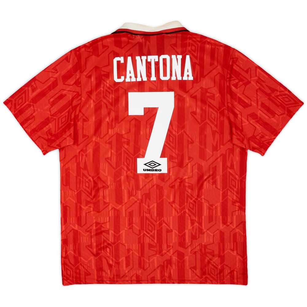 1992-94 Manchester United 'Champions' Home Shirt Cantona #7 - 9/10 - (XL)