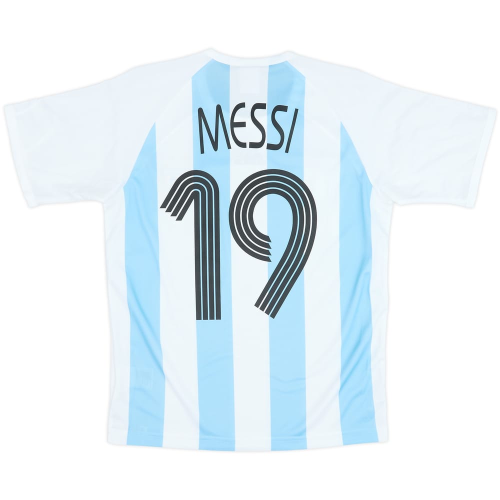 2005-07 Argentina Basic Home Shirt Messi #19 - 9/10 - (S)