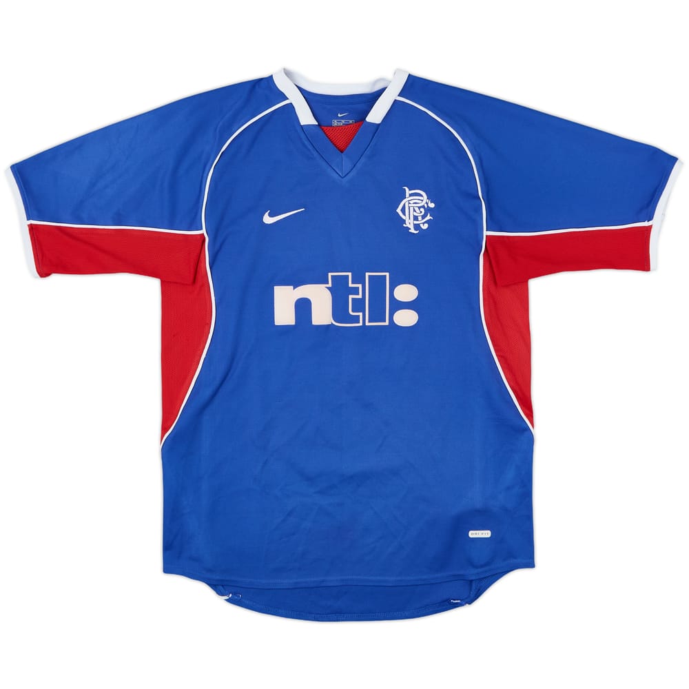 2001-02 Rangers Home Shirt - 8/10 - (XL.Boys)