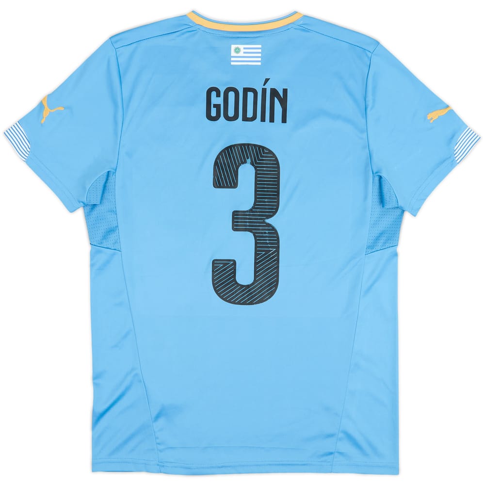 2014-15 Uruguay Home Shirt Godin #3 - 6/10 - (M)