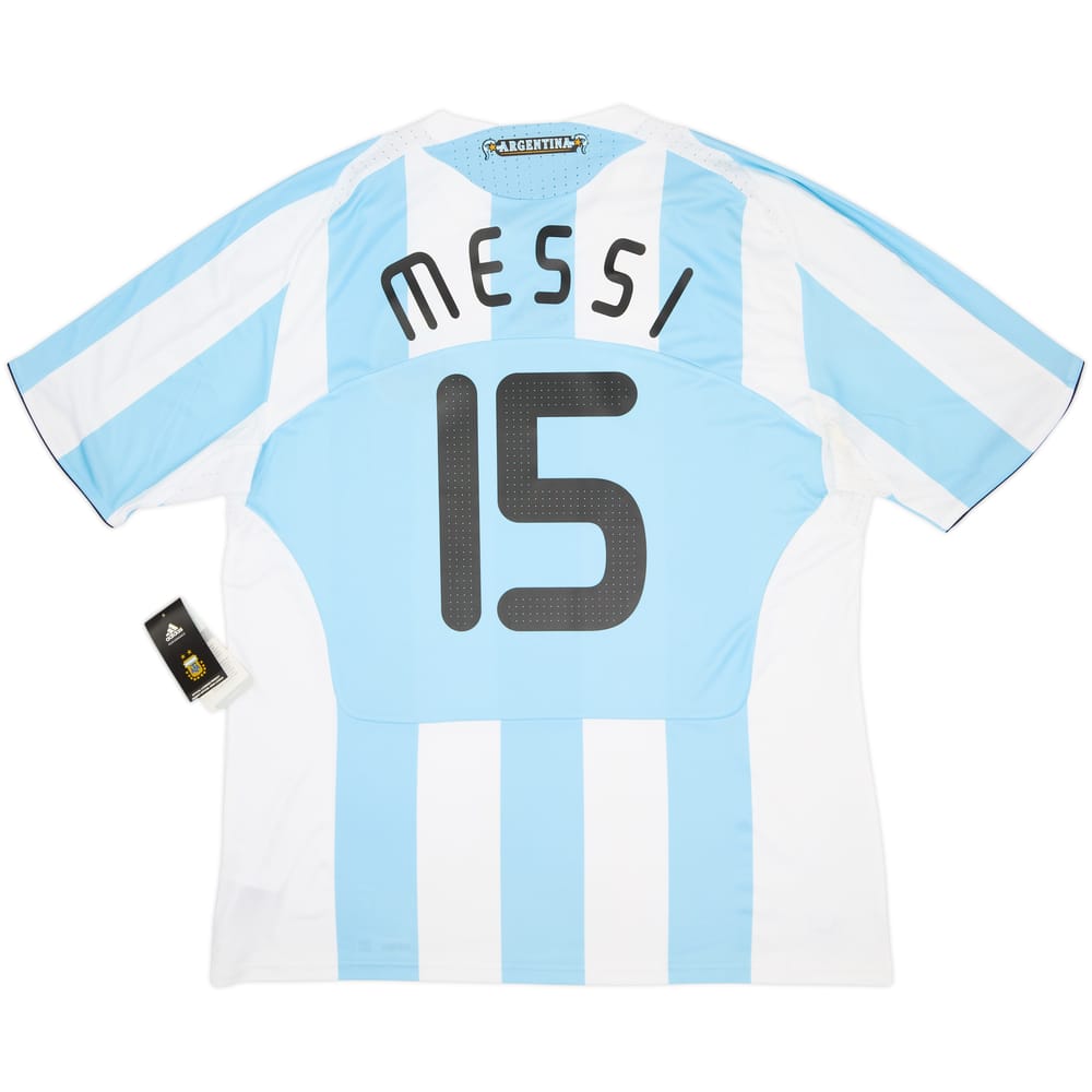 2007-09 Argentina Home Shirt Messi #15 (XXL)