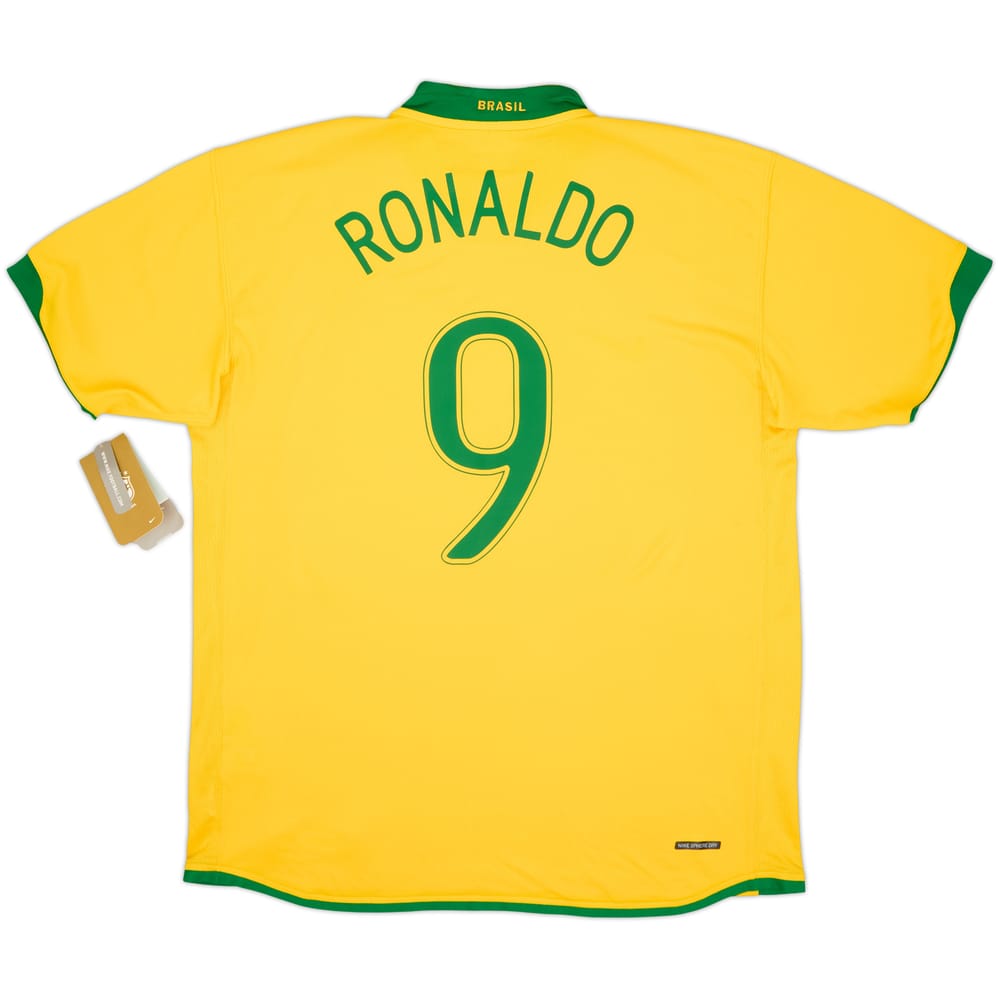 2006-08 Brazil Home Shirt Ronaldo #9 (XL)
