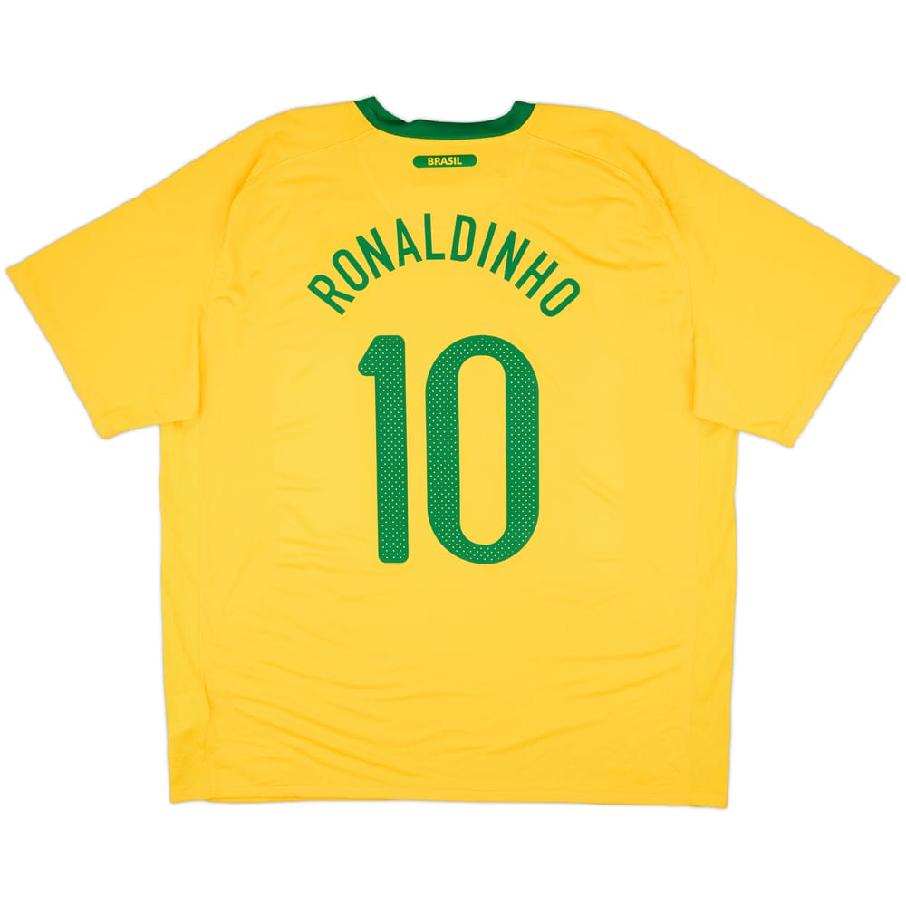 2010-11 Brazil Home Shirt Ronaldinho #10 (XXL)