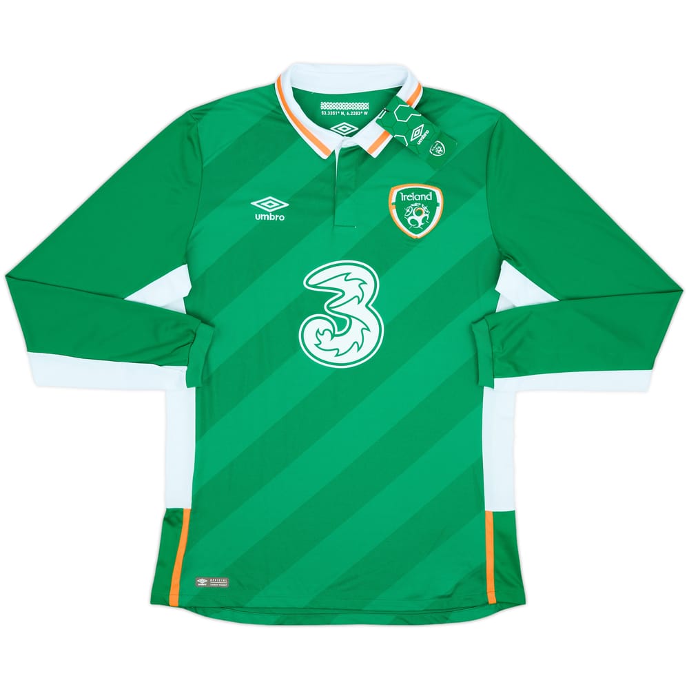 2016-17 Ireland Home L/S Shirt (L)